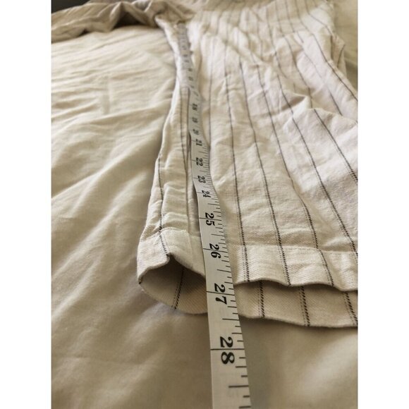 Asos Striped Linen Blend Trousers Womens 12 Beach Boho Vacation Resort Summer - Picture 10 of 10